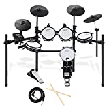 Electric Drum Set, Donner Electronic Drum Kit Adult with 5 Drums 4 Cymbals, 225 Sounds,Audio Line/Drum Stick,Christmas Birthday Gift (DED-200)