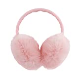 POXIMI Women Winter Earmuffs Girl Ski Adjustable Ear Covers for Kid Cute Bow Ear Warmer Outdoor Earmuff Fleece Lining (C-Pink, ONE SIZE)