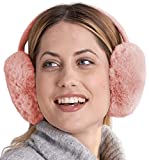 Brook + Bay Ear Muffs for Women - Winter Ear Warmers - Soft & Warm Cable Knit Furry Fleece Foldable Earmuffs Ear Covers for Cold Weather