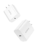 [2-Pack] USB C Wall Charger, oraimo Charger Block 20W, PD Fast Charging Power Adapter Plug