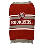 Pets First NCAA Ohio State Buckeyes Dog Sweater, Size Medium. Warm and Cozy Knit Pet Sweater with NCAA Team Logo, Best Puppy Sweater for Large and Small Dogs, Team Color (OH-4179-MD)