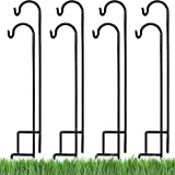 Ashman Shepherd's Hooks 35 Inch (8 Pack), Black, Made of Premium Metal for Hanging Solar Lights, Bird Feeders, Mason Jars, Christmas Lights, Lanterns, Garden Stakes and Wedding Dcor.