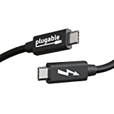 Plugable Windows Transfer Cable 6.6ft (2m), Thunderbolt 10Gbps, Bundled with Bravura Software for Windows PC to PC Migration - Unlimited Uses. Works Between Thunderbolt, USB4 PCs