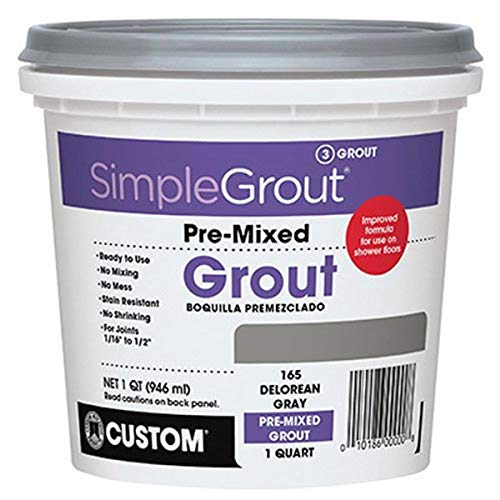 Custom CUSTOM-PMG381QT-1, Bright White PMG381QT 1-Quart Simple Premium Grout, 32 Fl Oz