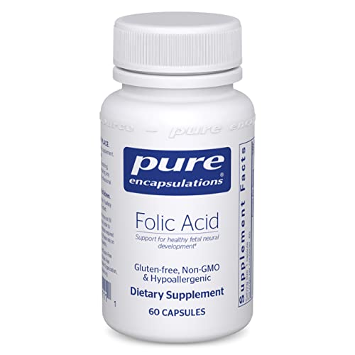 Pure Encapsulations Folic Acid | Hypoallergenic Dietary Supplement | 60 Capsules