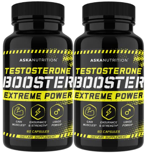 Testosterone Booster for Men - Male Enhancing Supplement with Horny Goat Weed & Tongkat Ali - Muscle Builder Enlargement Pills - Natural Test Booster Increased Desire, Energy, Stamina, Libido (2 PACK)