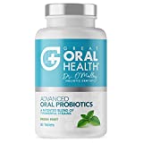 Chewable Oral Probiotics for Mouth Bad Breath Treatment for Adults: Dentist Formulated Advanced Oral Probiotics for Teeth and Gums with BLIS K12 M18-60 Oral Health Probiotics Supplement Tablets Mint