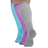 Copper Fit womens Knee High Compression Socks, Assorted Colors, Small-Medium US