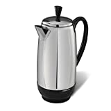 Farberware 12-Cup Electric Percolator Coffee Pot, Premium Stainless Steel, FCP412