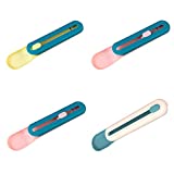 Firlar Cat Strip Squeeze Spoon,4Pcs Multi Functional Pet Spoons Cat Feeder,Cat Wet Food Spoon Feeding Pet Food Spoon Cat Snack Spoon for Lickable Wet Cat Treats Pet Liquid Snack Feeding