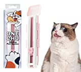 PHERMES ONECHU Sliding Cat Strip Squeeze Spoon Paste Cat Snack, Liquid Snack/Cat Strip Spoon Pet Snack Spoon (Pink)