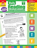 Evan-Moor Daily Reading Comprehension, Grade 1 - Homeschooling & Classroom Resource Workbook, Reproducible Worksheets, Teaching Edition, Fiction and Nonfiction, Lesson Plans, Test Prep