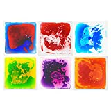 Art3d Liquid Sensory Floor Decorative Tiles, 11.8"x11.8" Square, Colorful, 6 Tiles