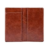 Aurya Leather Checkbook Cover Holder with Free Divider Right Handed with Middle Pen Design Checkbook Cover Case for Women/Men