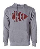 Womens Light Weight Champion Hoodies "KC Proud" Royaltee Kansas City Shirt Collection, Heather Grey, Medium