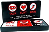 Romantic Game for Couples -Gift - Perfect Date Night Ideas - Girlfriend, Boyfriend, Newlywed, Wife or Husband. 3-in-1:Talk, Flirt, Dare. Reignite and Deepen Relationship with Your Partner.