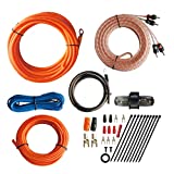 RD Rock Direct True Spec 8 Gauge Car Audio Cable Amp Wiring Kit - 2 Channel CCA Power Cable Amplifier Install Wiring Kit with Tinned OFC RCA Cable