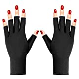 Pimoys Anti UV Gloves for Nail Lamp Light UPF50+ Manicure Gloves UV Protection Gloves Fingerless UV Light Gloves for Gel Nail Lamp Hand UV Protection Gloves