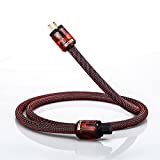 Audiocrast HPC01 HiFi Power Cable 10AWG 125V 15A, Audiophile Power Cord - Braided Sleeve, OFC Copper Shielding, OD:17MM, US+IEC Power Plug (4.9FT/1.5M)