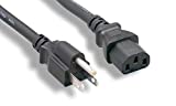 Cablelera 6' Shielded North American Power Cord, 5-15P to IEC60320 C13, SVT, Black (ZADA13PC-06)