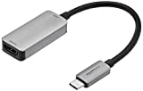 Amazon Basics USB-C 3.1 Male to HDMI Female Adapter (4K@60Hz), Gray, 1.69 x 1.45 x 0.43 inches