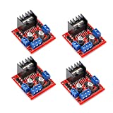 4 PACK L298N Motor Drive Controller Board DC Dual H-Bridge Robot Stepper Motor Control and Drives Module for Arduino Smart Car Power Compatible with Arduino UNO MEGA R3 Mega2560