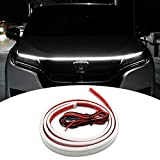 CCBASEBALL Exterior Car LED Strip Lights Flexible Car Hood Light Strip 59/70/79 Inches Waterproof Daytime Running Light for Cars, SUVs, Trucks