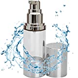 Sterile Airless Pump Bottle 1oz - Vacuum Cosmetic Travel Container Refillable Small Pump Bottle for Makeup Foundations, Serums & Creams - Lightweight Shock & Leak proof Travel Pump Bottle - BPA Free