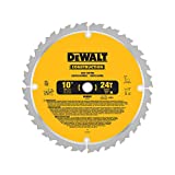 DEWALT 10-Inch Miter / Table Saw Blade, ATB, Thin Kerf, 5/8-Inch Arbor, 24-Tooth (DW3112)