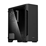 Zalman - S3 - ATX Mid-Tower PC Case - Tempered Glass Side Panel - 3x Case Fan 120mm Pre-Installed, Black