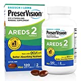 PreserVision AREDS 2 Eye Vitamin & Mineral Supplement, Contains Lutein, Vitamin C, Zeaxanthin, Zinc & Vitamin E, 120 Softgels (Packaging May Vary)