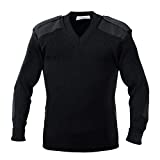 Rothco Acrylic V-Neck Sweater, Black, Medium