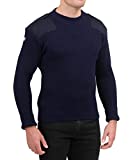 Flanders Fields British Commando Sweater - Military Wool Sweaters Woolly Pully Crew Neck Navy Blue