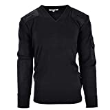 Original British Police Sweater Commando Black V-Neck Long Sleeve Men Pullover Military Security Jumper, X-Large