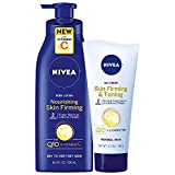 NIVEA Skin Firming Variety Pack with 16.9 Fl Oz Nourishing Body Lotion and 6.7 Oz Gel-Cream