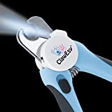 Dog Nail Clipper with Ultra Bright LED Light for Bloodline, Stainless Steel Pet Nail Trimmer with Safety Guard, Ergonomic Handle, Free Nail File for Smooth, Easy Grooming. dogs and cats(Blue)
