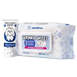 Squishface Tear Stain Paste (2oz) & 5x7 Wipes Bundle - Anti-Itch, Deodorizing, Tear Stain Remover  Great for English Bulldog, Pugs, Frenchie, Bulldogs, French Bulldogs & Any Breed