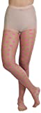 ToBeInStyle Women's Heart Print Spandex Pantyhose - Beige/Pink - One Size