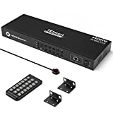 TESmart 81 HDMI Switch 8 in 1 Out 4K @ 60Hz HDCP 2.2 with 19-inch Rack-Ears | RS-232 / LAN Control | IR Remote Control and Auto Switch | Auto Scan Time Interval - Black