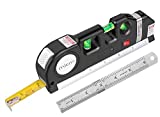 Laser level, Multipurpose Laser Tape Measure Line 8ft+ Tape Measure Ruler Adjusted Standard and Metric Rulers Update Batteries MICMI