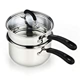 Cook N Home 2 Quarts Double Boiler, Silver