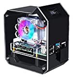 GeeekPi Raspberry Pi Mini Tower NAS Kit, Raspberry Pi ICE Tower Cooler with PWM RGB Fan, M.2 SATA SSD Expansion Board, GPIO 1 to 2 Expansion Board for Raspberry Pi 4 Model B