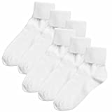 Buster Brown Womens Cotton Socks White Bobby Socks 100% Cotton Socks for Women - Medium