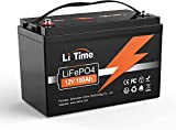 LiTime 12V 100Ah LiFePO4 Battery Built-in 100A BMS, Up to 15000 Cycles, Perfect for RV, Marine, Home Energy Storage