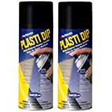 2 PACK PLASTI DIP Mulit-Purpose Rubber Coating Spray BLACK 11oz 