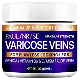 PAULINRISE Varicose Vein Cream for Legs - Improves Blood Circulation, Reduces Spider Veins and Heaviness, 2 Oz