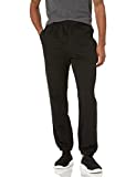 Amazon Essentials Men's Closed Bottom Fleece Sweatpants (Available in Big & Tall), Black, Large