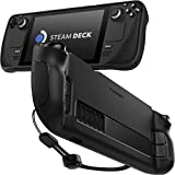 Spigen Rugged Armor Protective Case Designed for Steam Deck Case TPU Cover with Wrist Strap Shock-Absorption Anti-Scratch Cover Protector Steam Deck Accessories - Matte Black