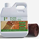 Godora 32 oz Pure Tung Oil for Wood Finishing, Wood Sealer for Indoor & Outdoor Favored by Craftsmen for Furniture & Countertop, Waterproofing Perfect Food Safety Tung Oil for Wood Product