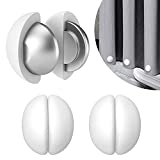 VANZAVANZU Shower Curtain Weights, Never Rust Shower Curtain Magnets, Silicone Wrapped Heavy Strong Magnets Prevent Shower Curtain Liner from Blowing Curtain Clips Add Weight (White, 3 Pairs (6pcs))